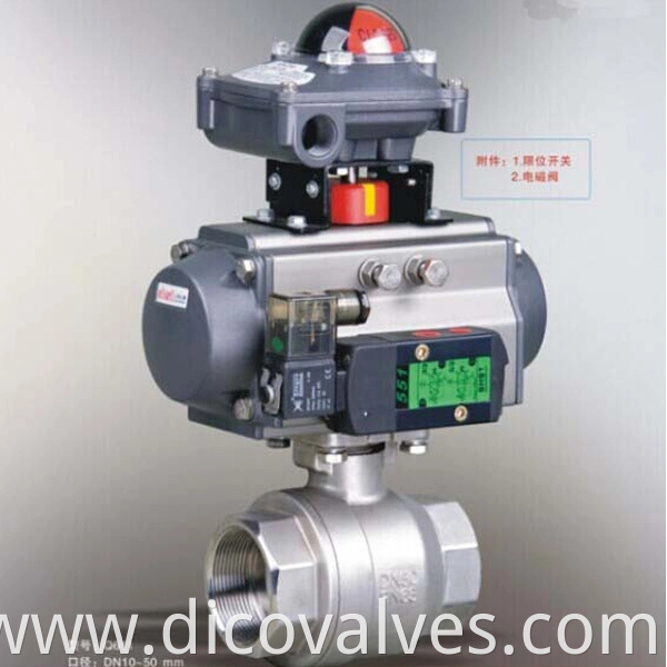Wenzhou China Stainless Steel Pneumatic/Electric Actuator Control Industrial 2PC Ball Valve